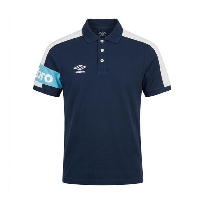 POLOS UMBRO ORIGINAL HOMME BLEU COTON